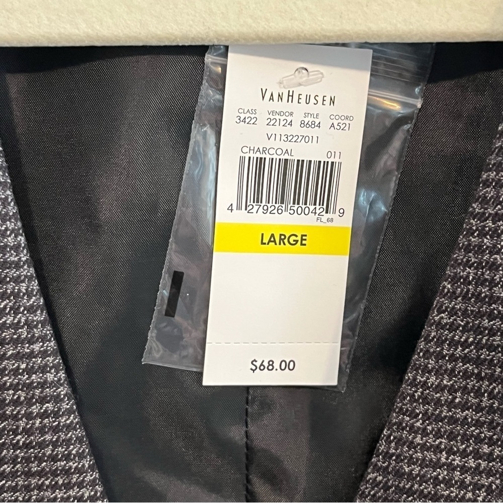 Van Heusen Studio Houndstooth Vest Large - Picture 3 of 6